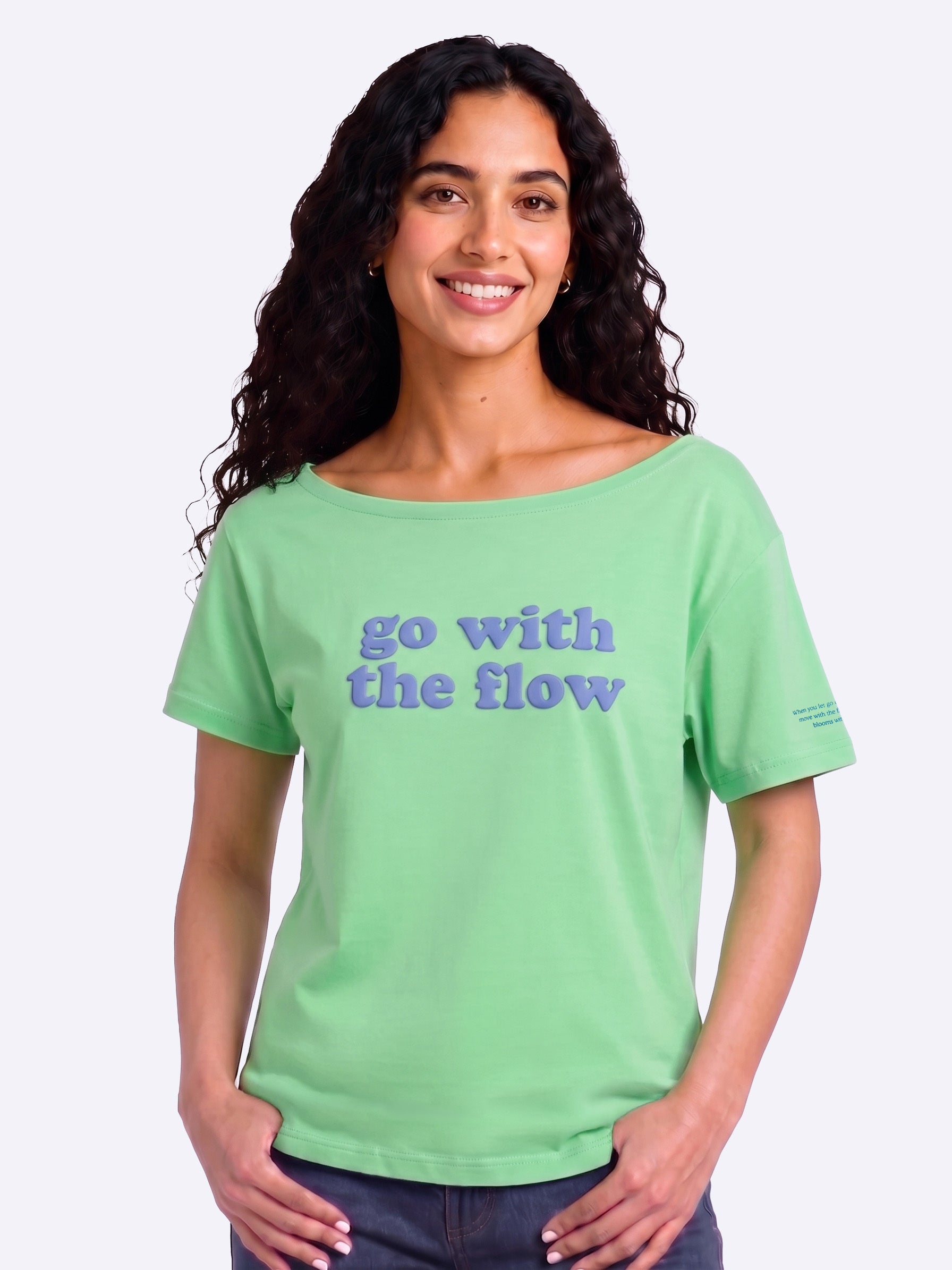 Go With the Flow Slash T-shirt Aqua