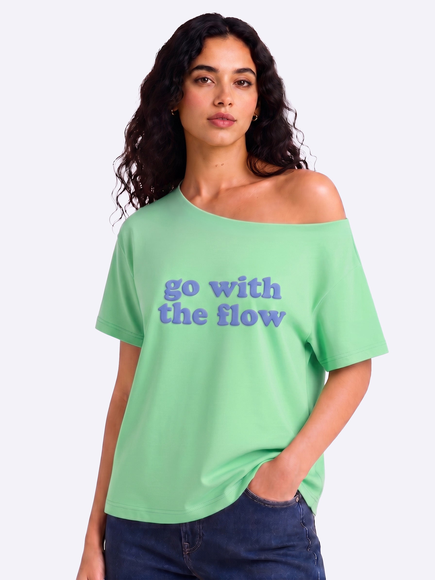 Go With the Flow Slash T-shirt Aqua