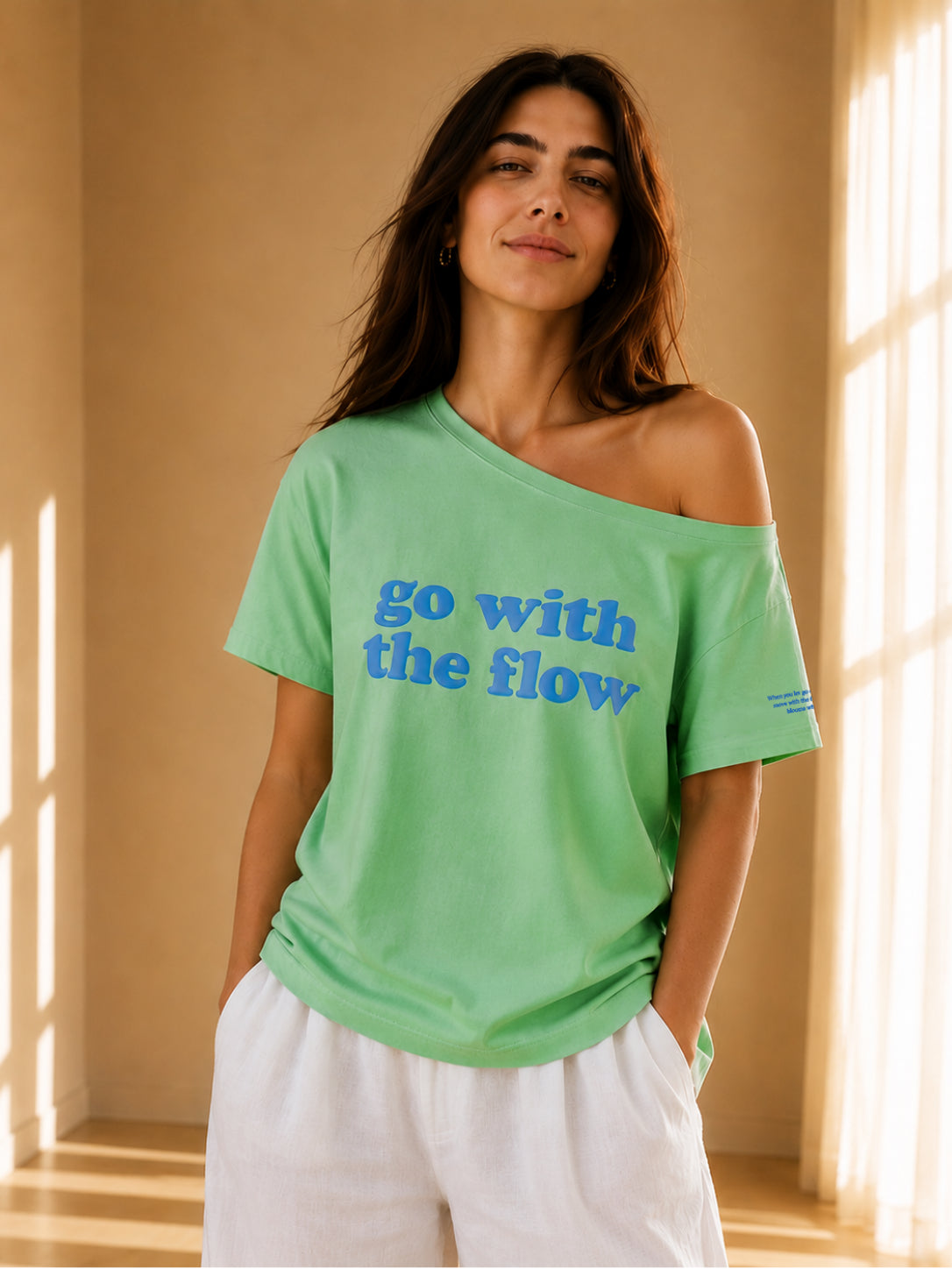 Go With the Flow Slash T-shirt Aqua