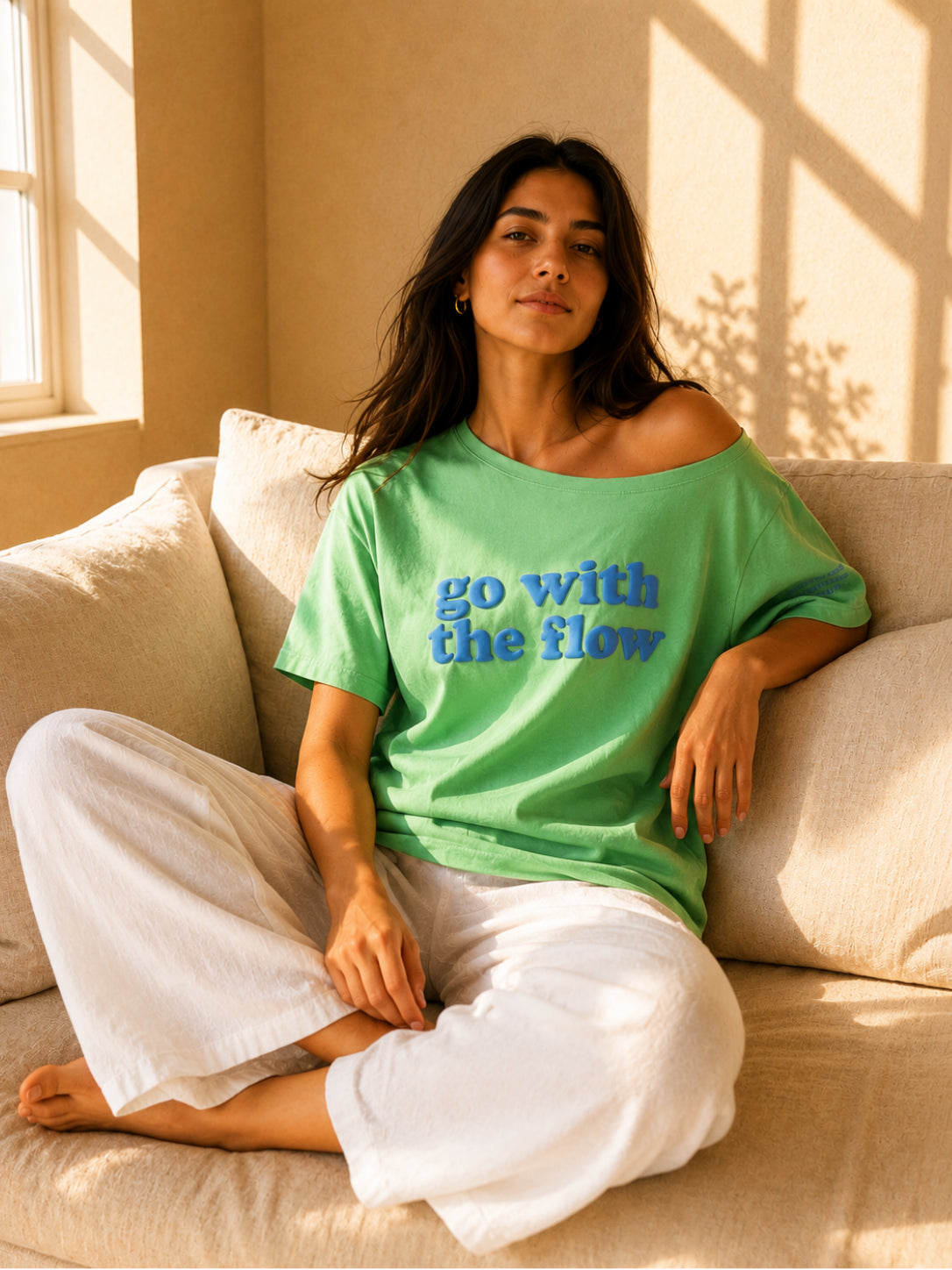 Go With the Flow Slash T-shirt Aqua