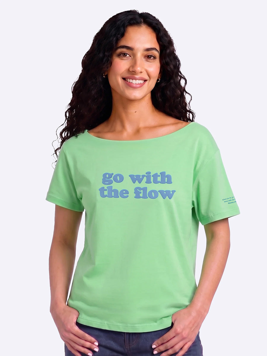 Go With the Flow Slash T-shirt Aqua
