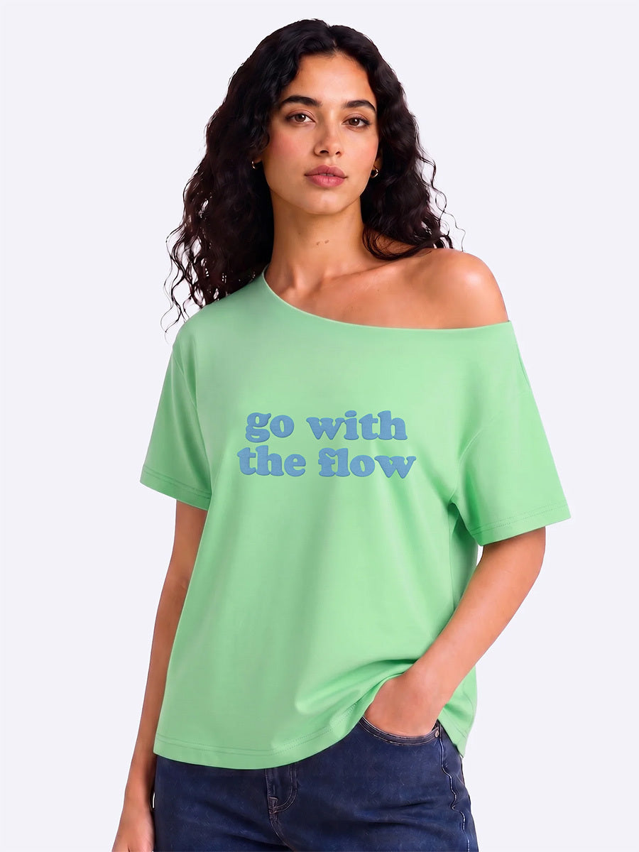 Go With the Flow Slash T-shirt Aqua