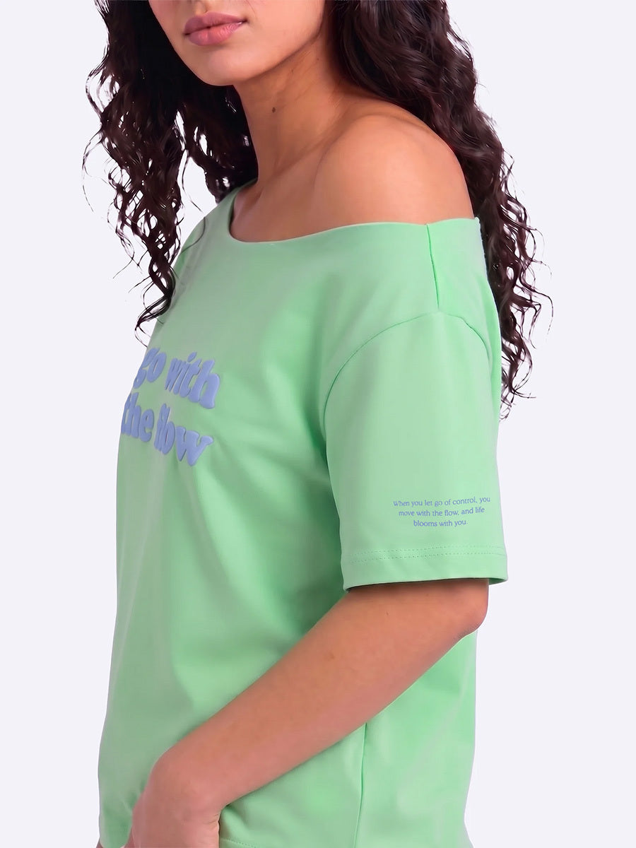 Go With the Flow Slash T-shirt Aqua