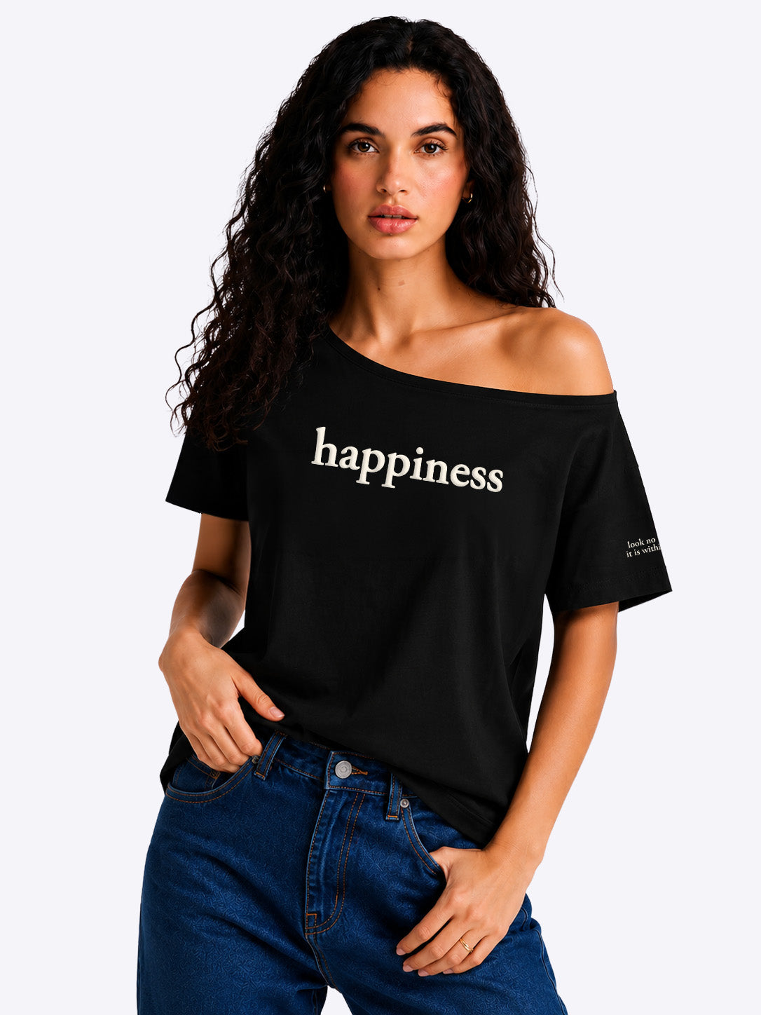 Happiness Slash T-shirt Black