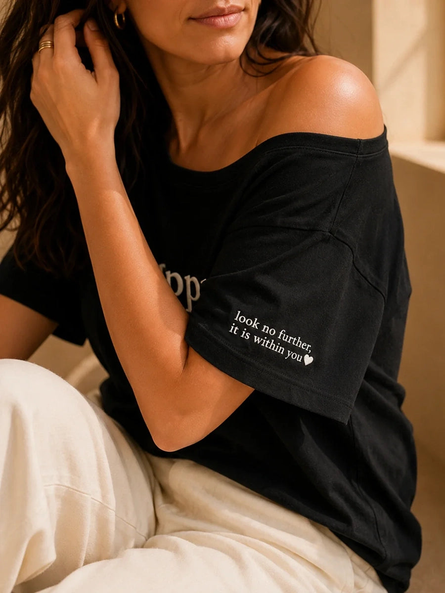 Happiness Slash T-shirt Black