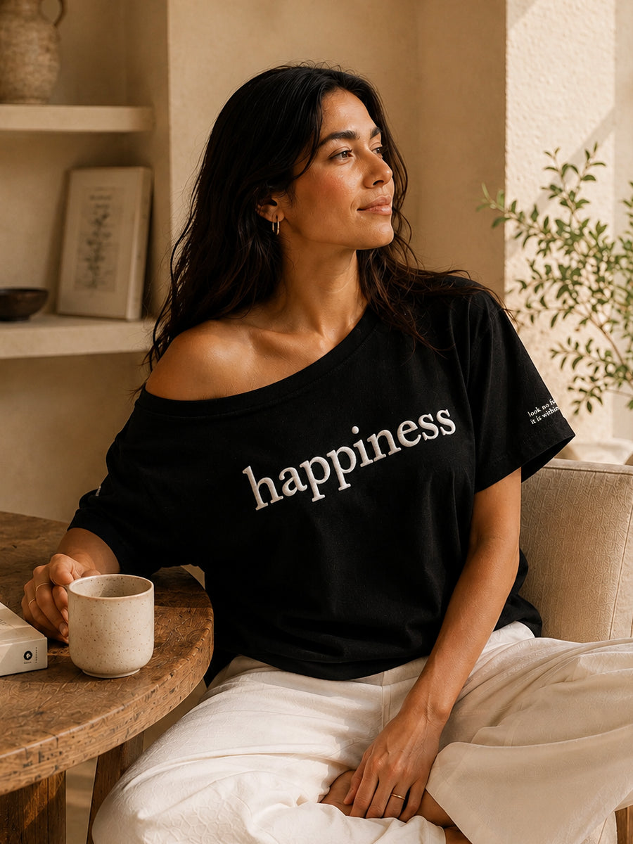 Happiness Slash T-shirt Black