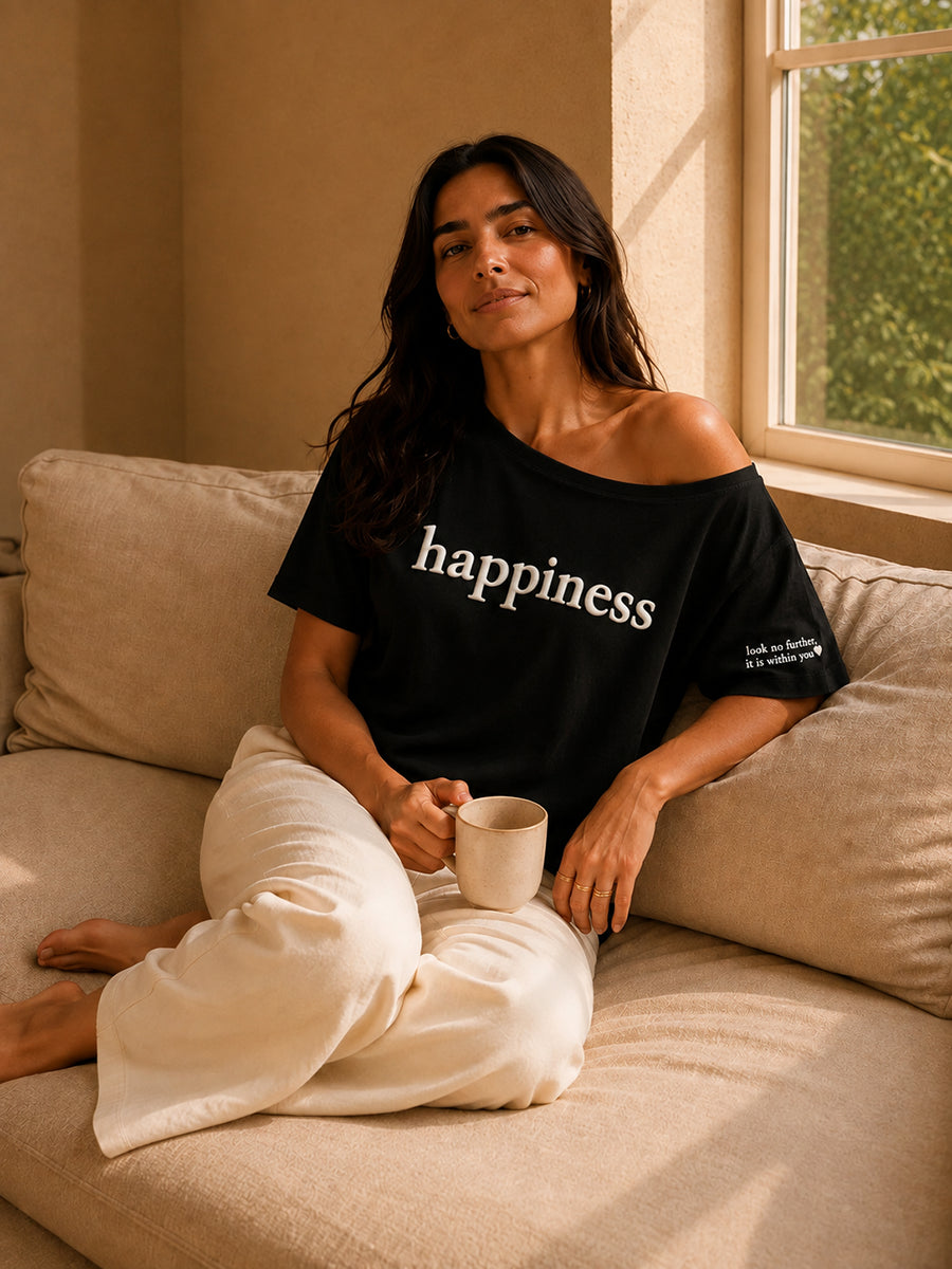 Happiness Slash T-shirt Black