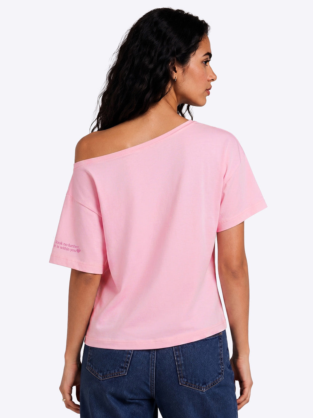 Happiness Slash T-shirt Pink