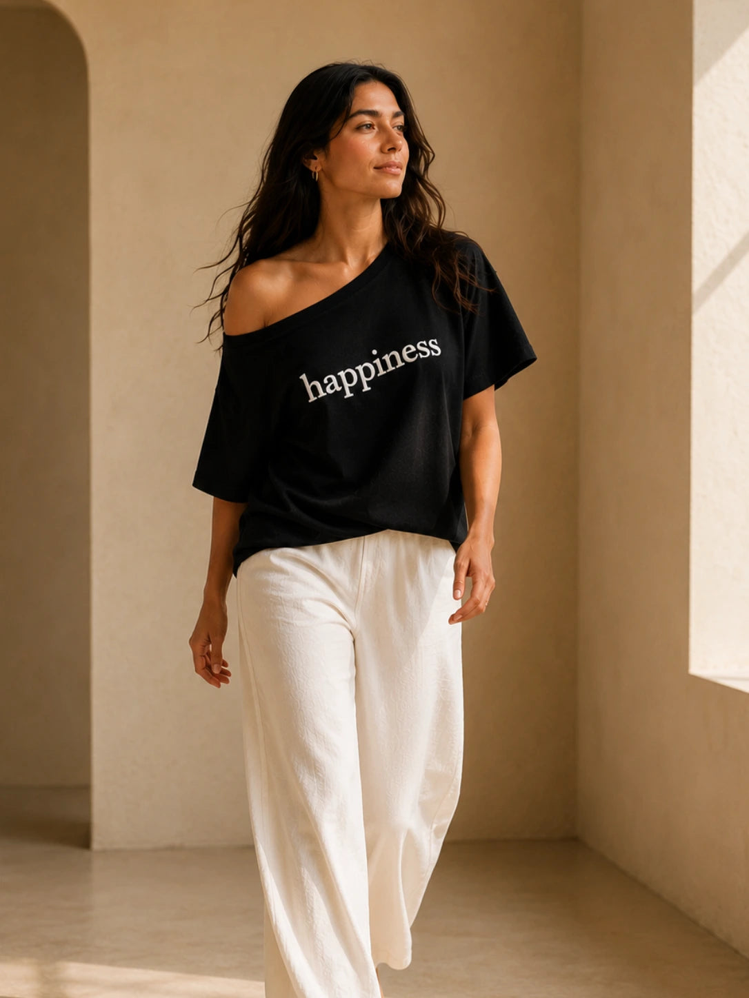 Happiness Slash T-shirt Black