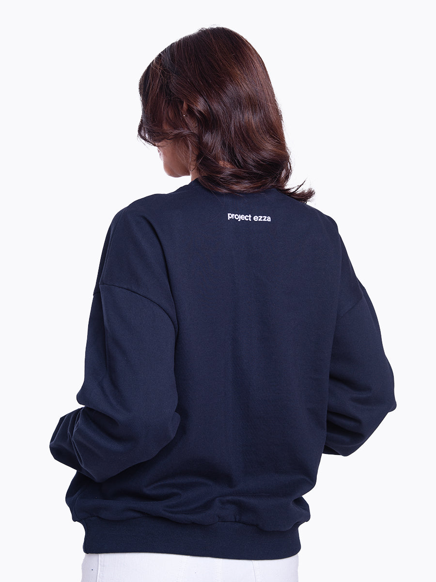 Happiness Navy Sweatshirt