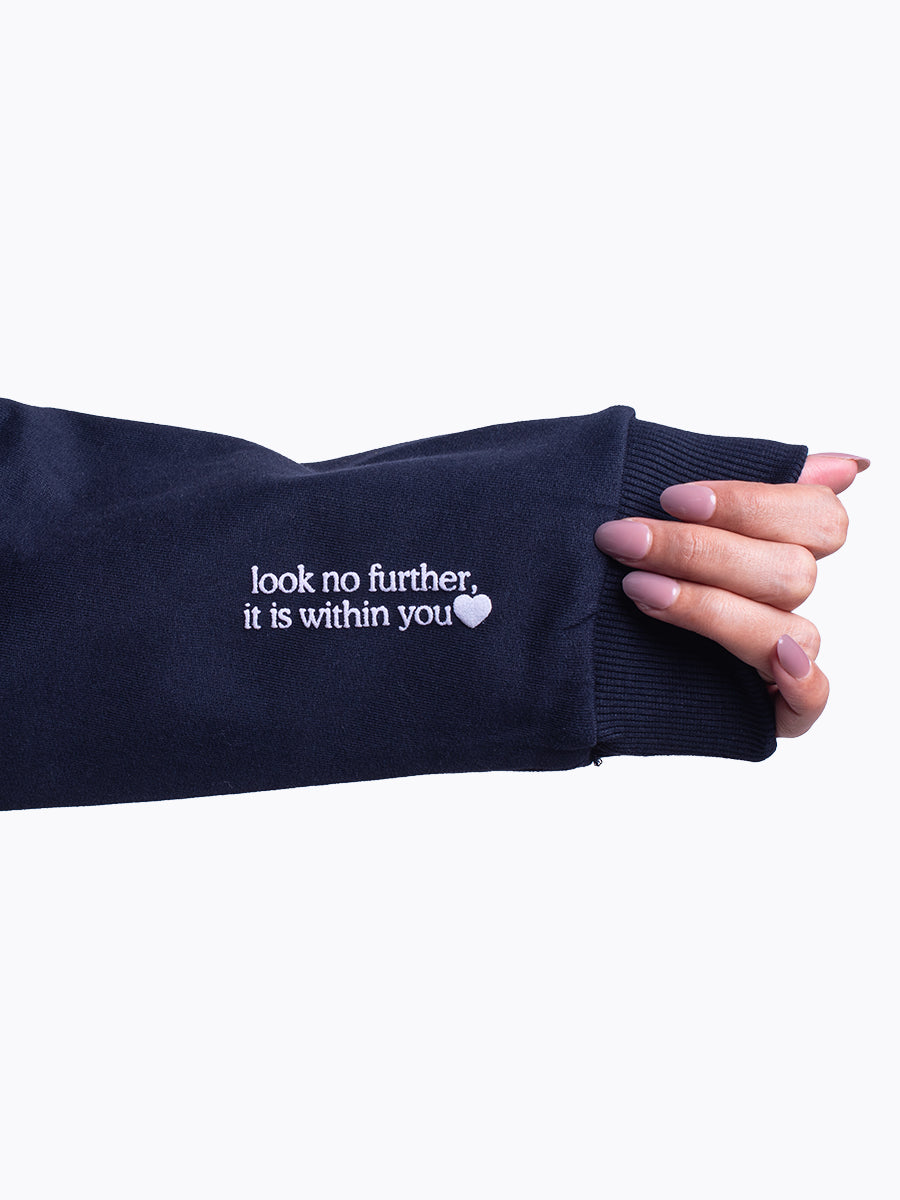 Happiness Navy Sweatshirt