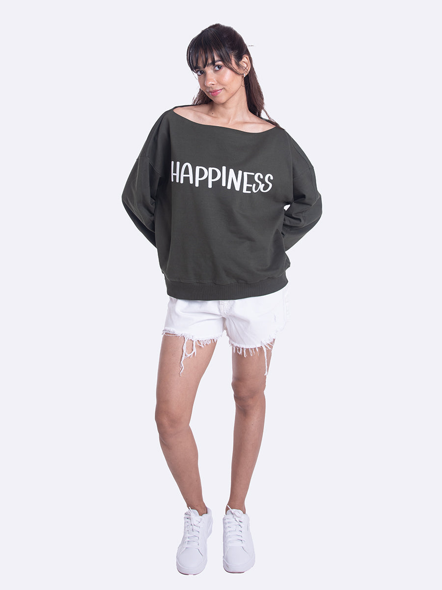 Happiness Olive Green Slashtop