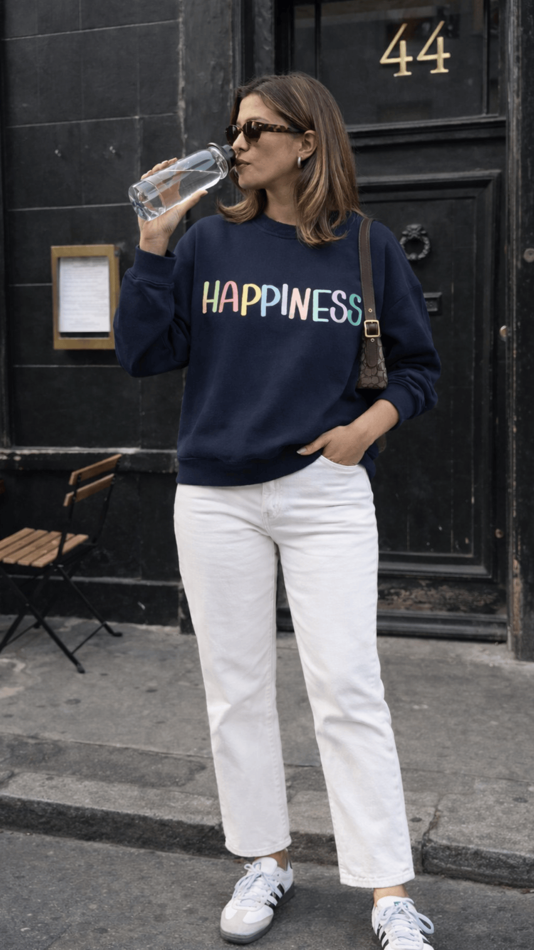 Happiness Navy Sweatshirt — 3