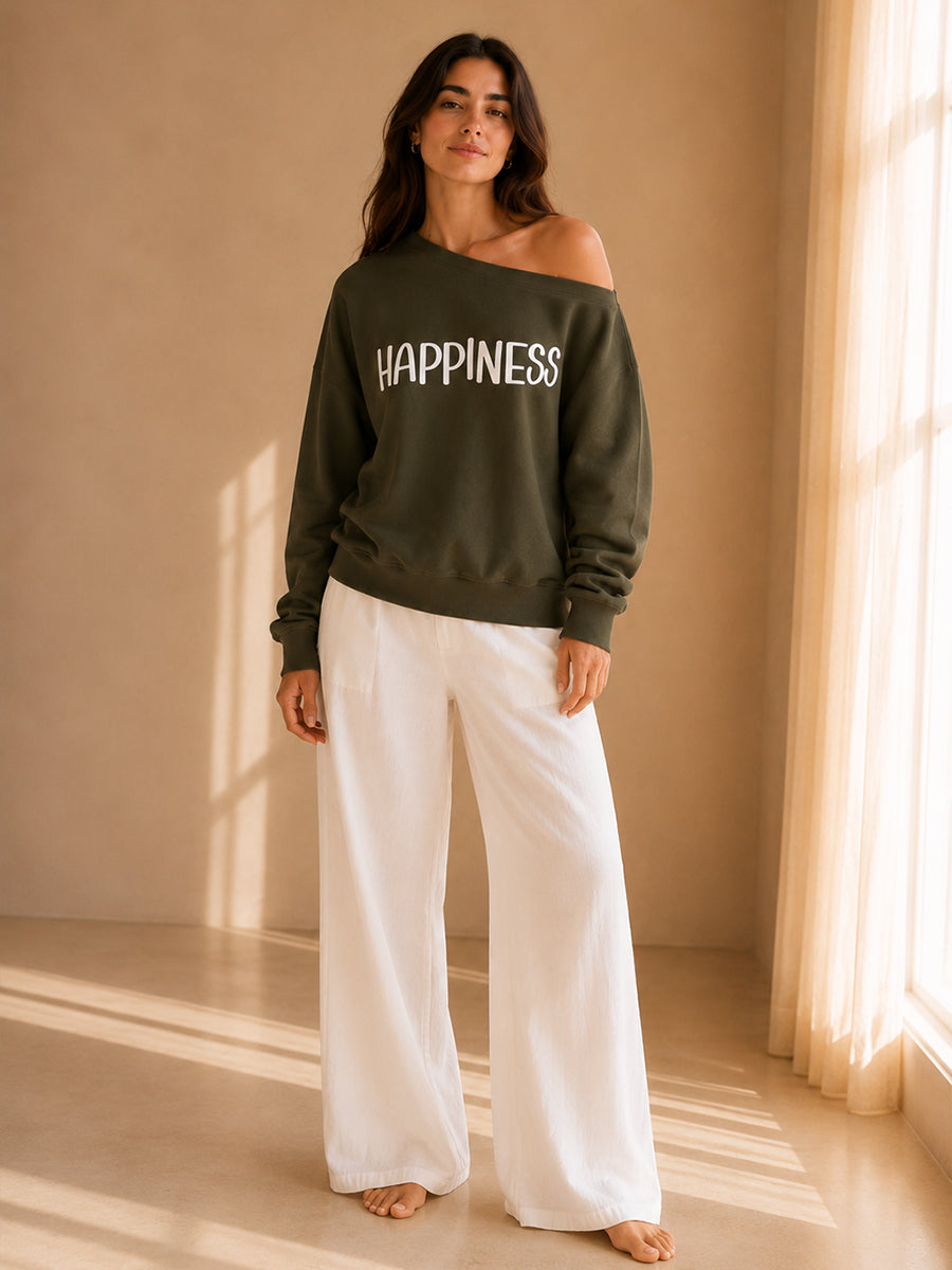 Happiness Olive Green Slashtop