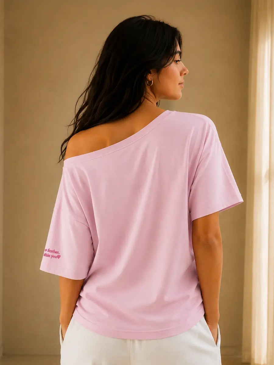 Happiness Slash T-shirt Pink