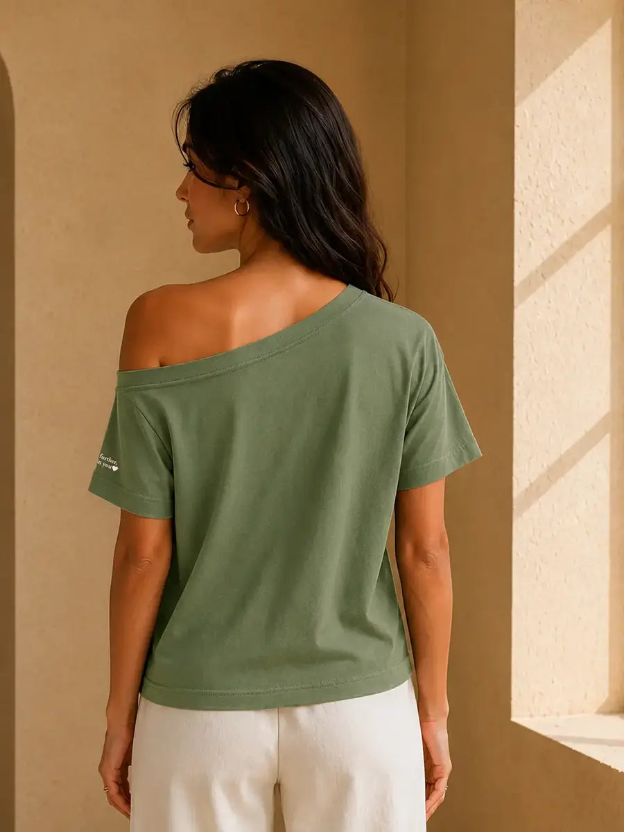 Happiness Slash Tee Sage Green