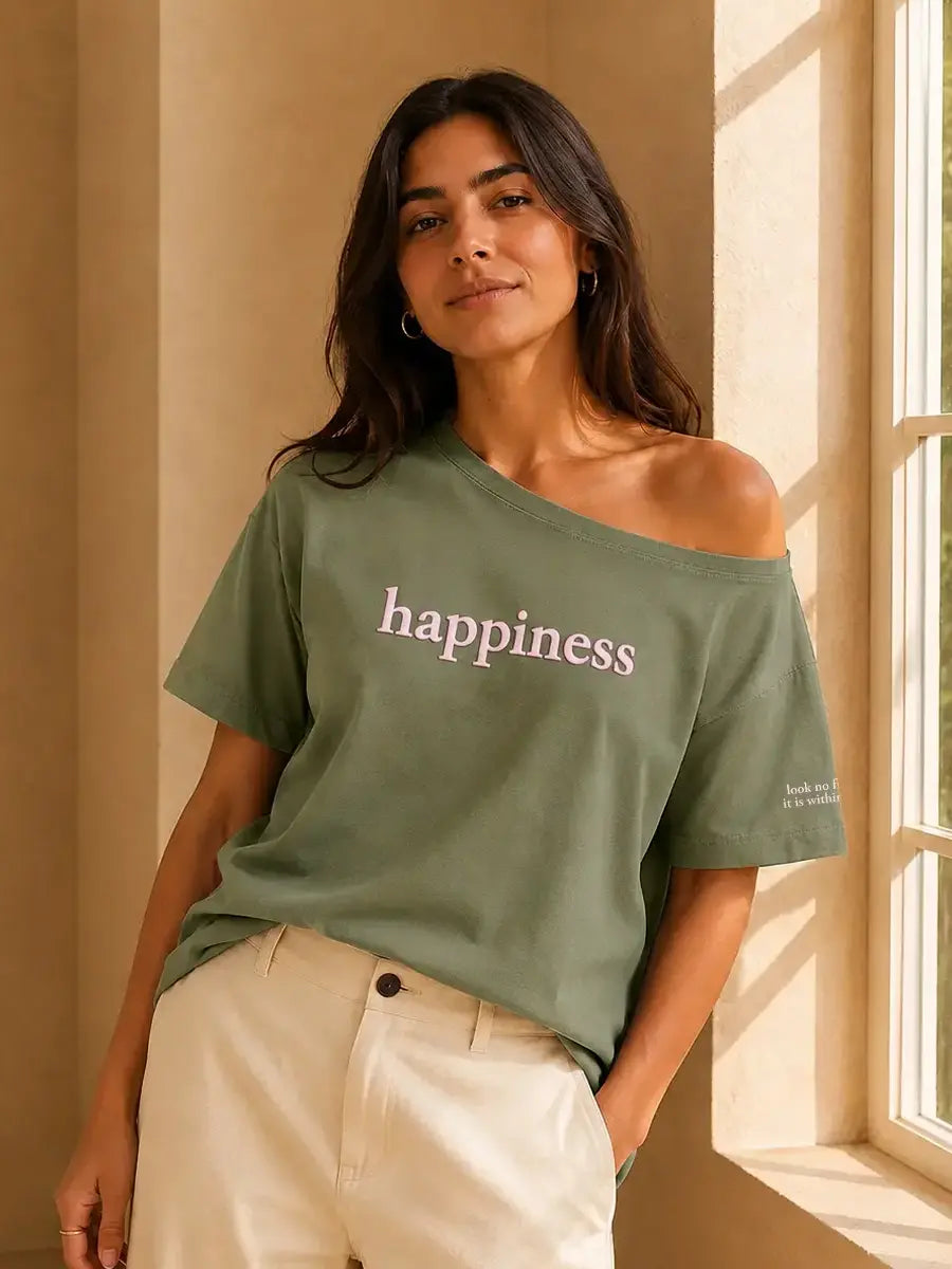 Happiness Slash Tee Sage Green