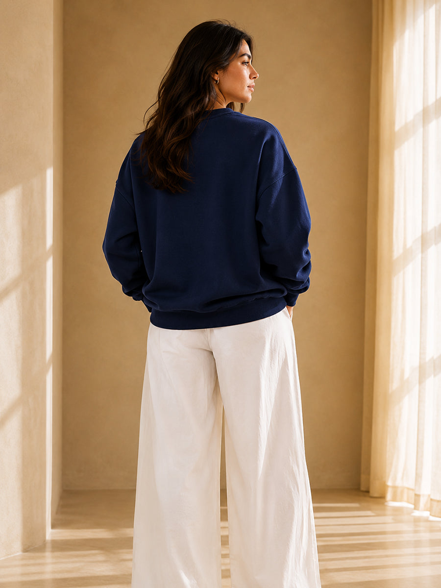 Happiness Navy Sweatshirt