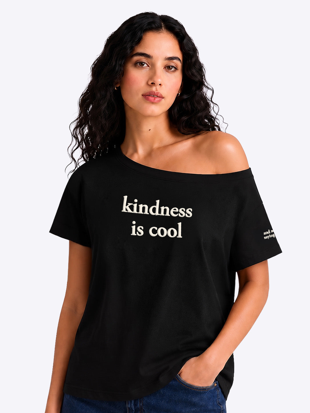 Kindness is Cool Slash T-shirt Black