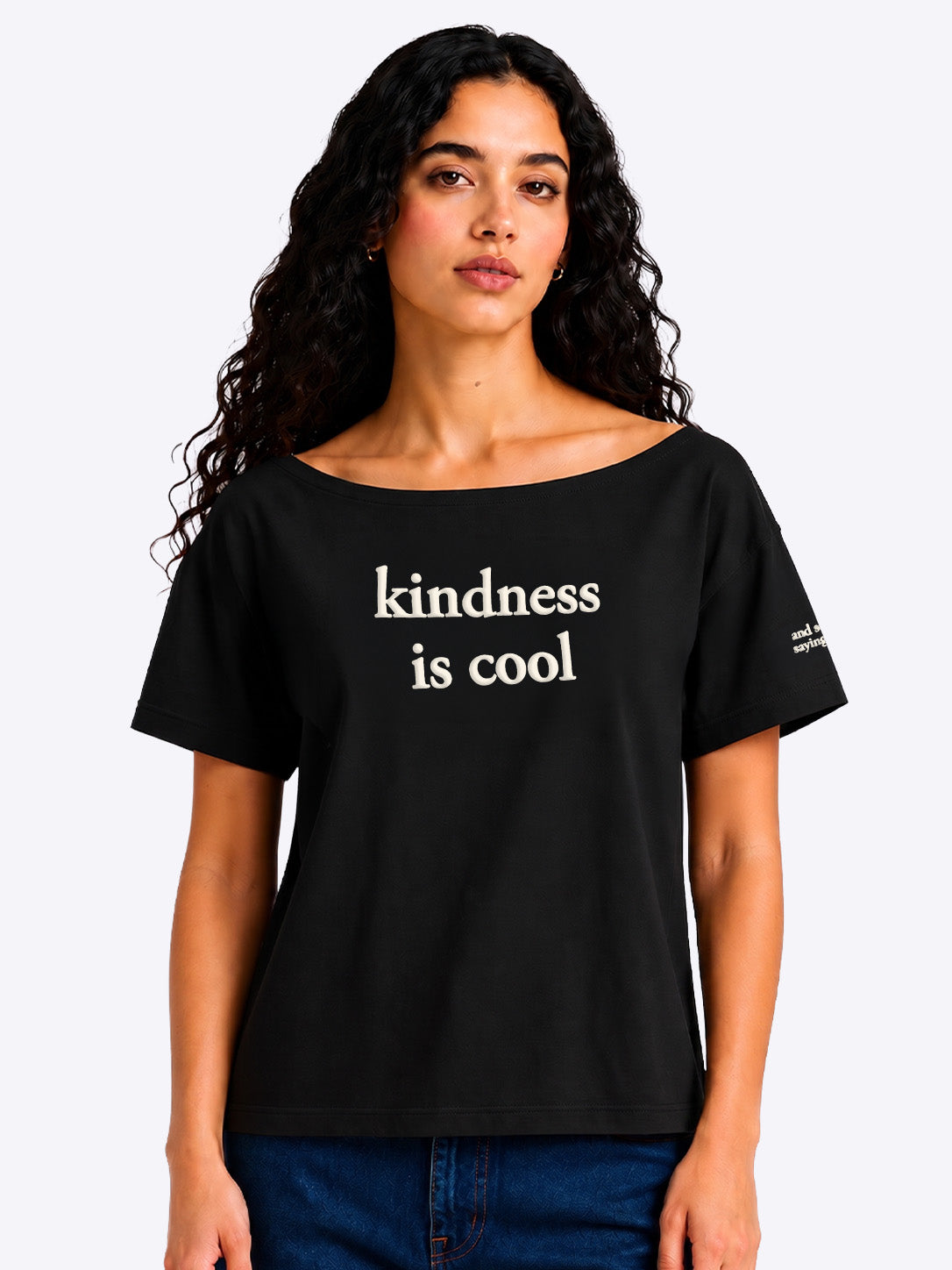 Kindness is Cool Slash T-shirt Black