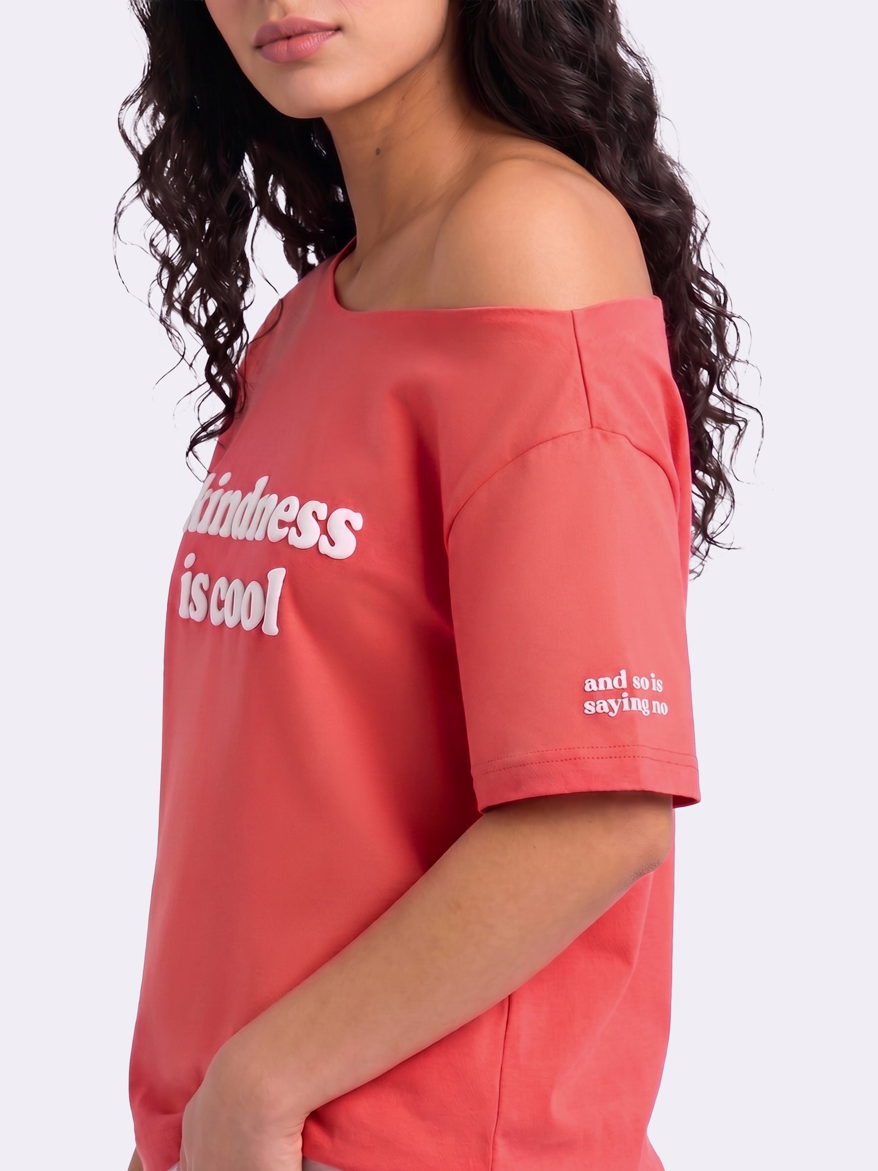 Kindness is Cool Slash T-shirt Rose Pink