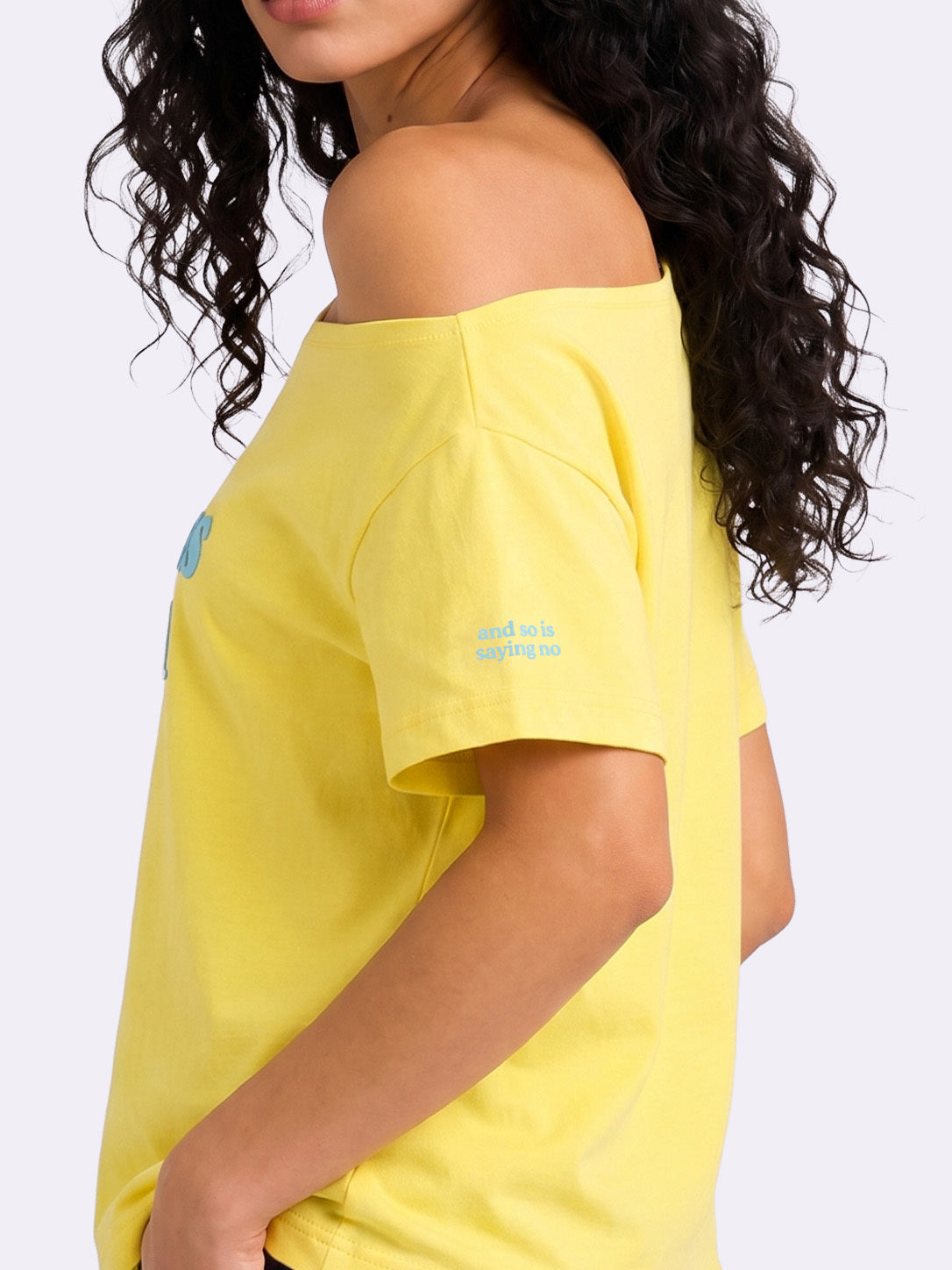 Kindness is Cool Slash T-shirt Yellow