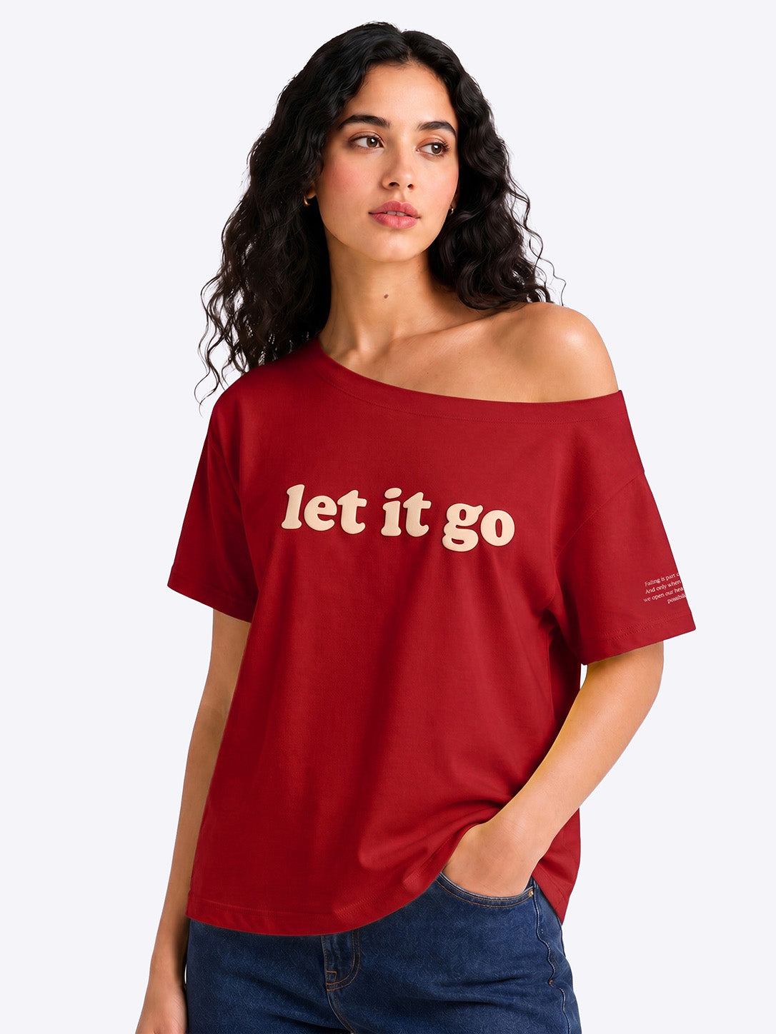 Let it Go Slash T-Shirt Maroon