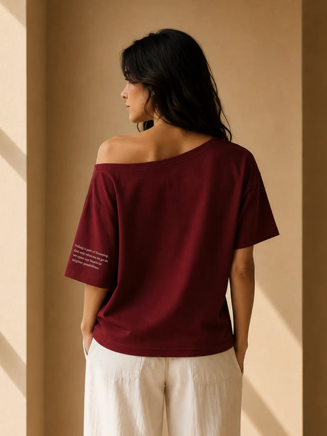 Let it Go Slash T-Shirt Maroon