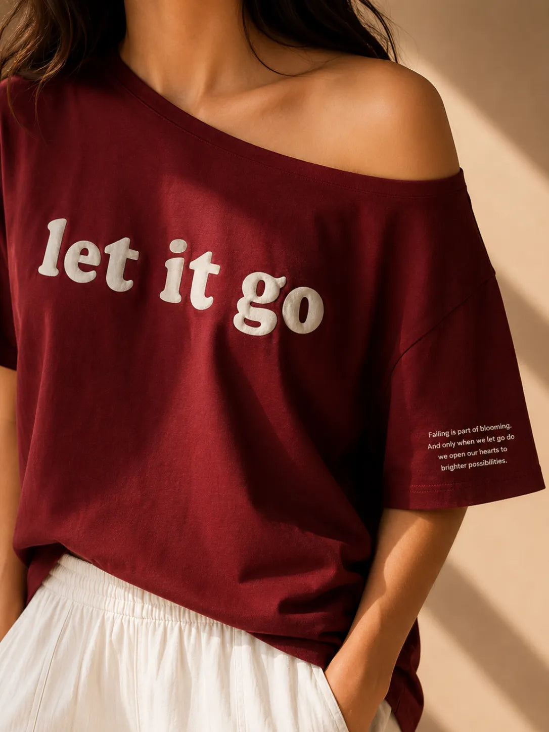 Let it Go Slash T-Shirt Maroon