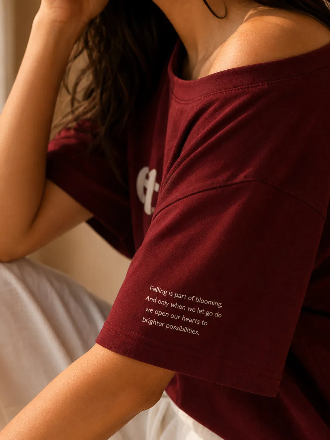 Let it Go Slash T-Shirt Maroon