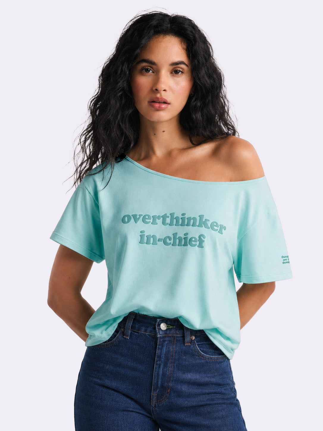 Overthinker in Chief Slash T-shirt Blue