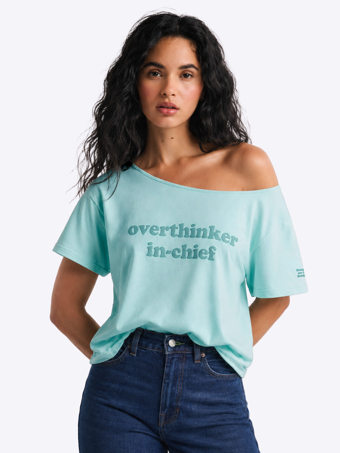 Overthinker in Chief Slash T-shirt Blue