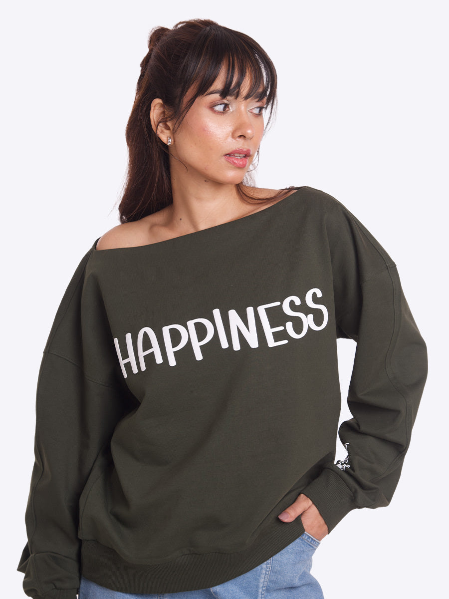 Happiness Olive Green Slashtop