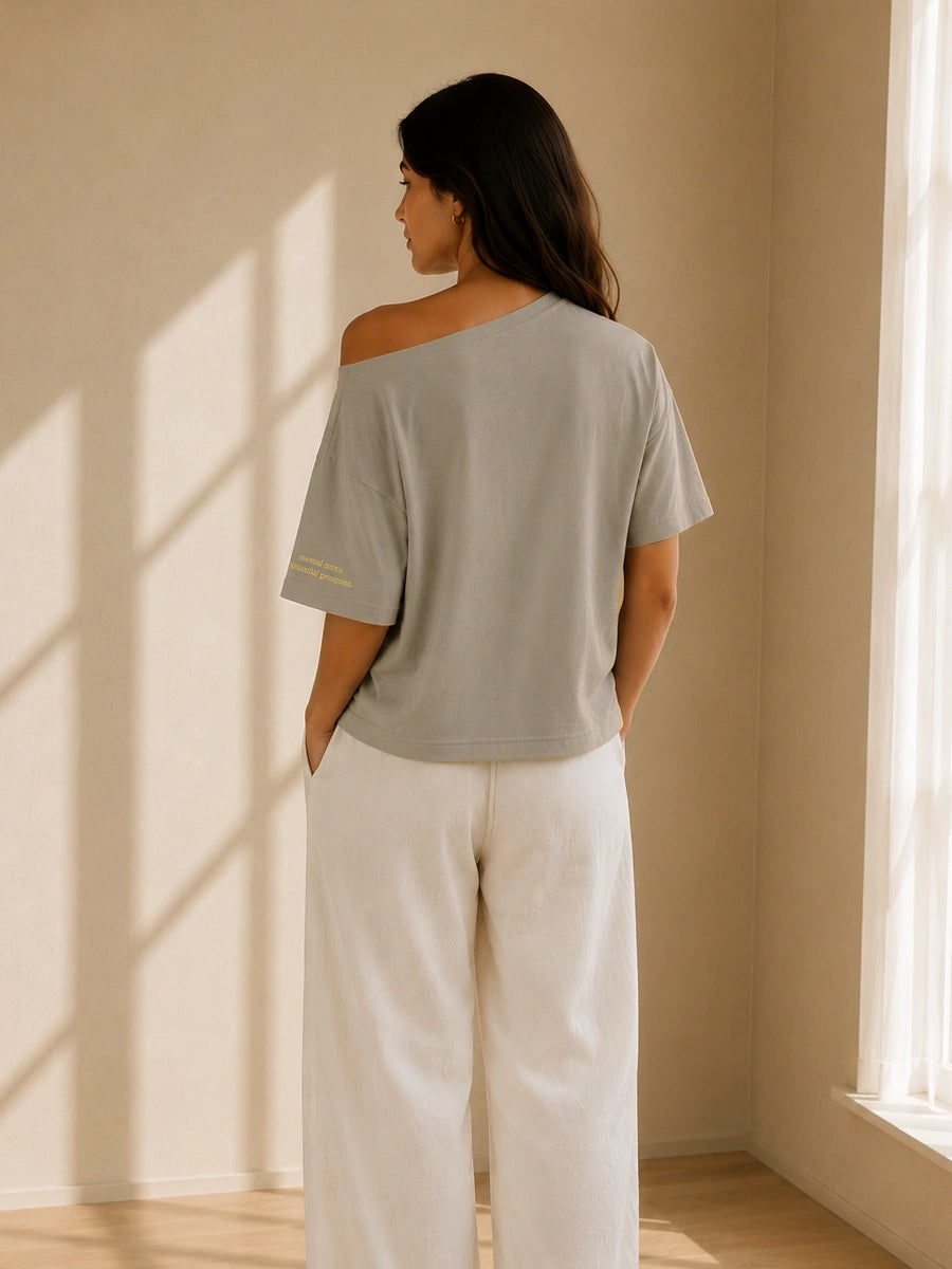 Perfectly Imperfectly Slash Tee Grey