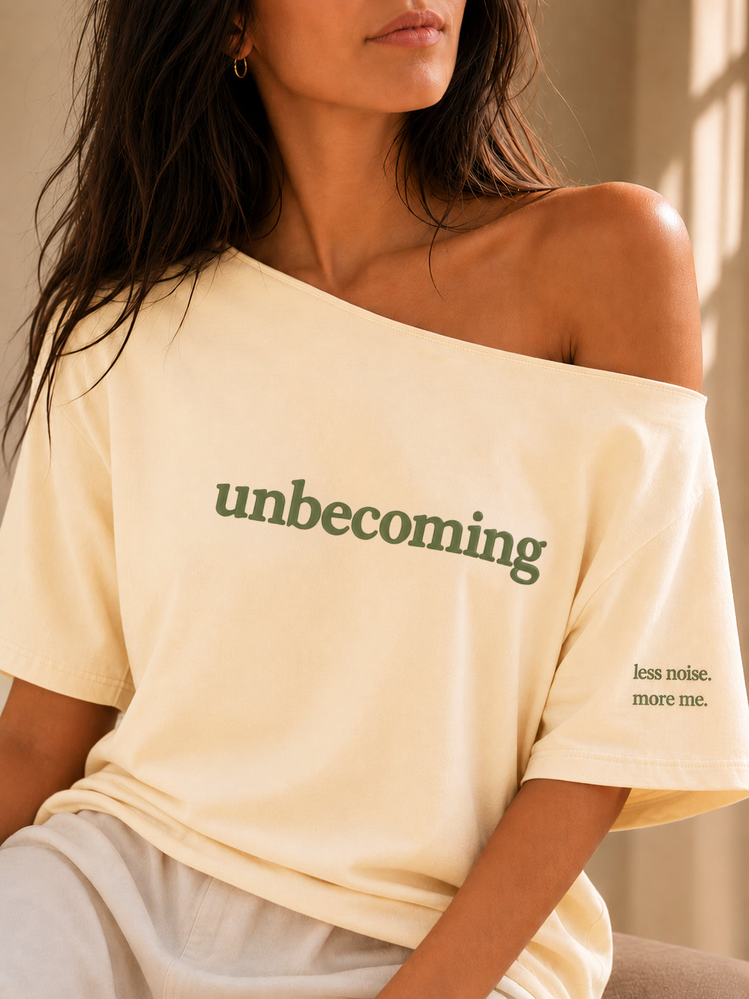 Unbecoming Slash Tee Butter Cream